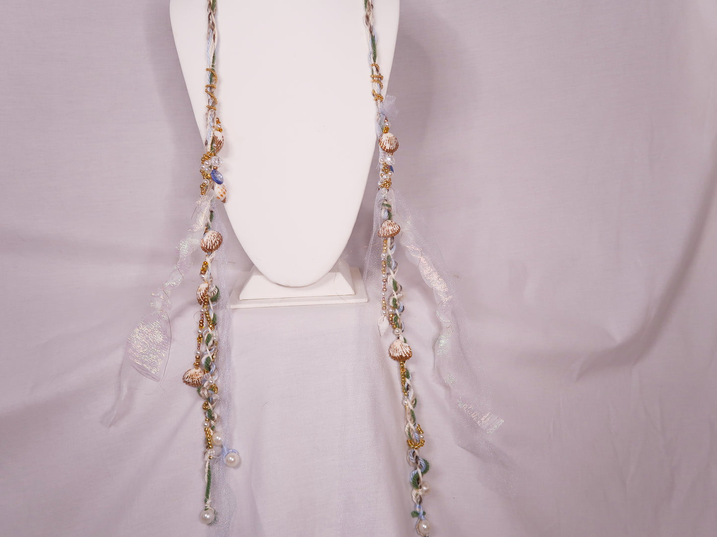 Sea Foam Trinket Scarf (Gold)