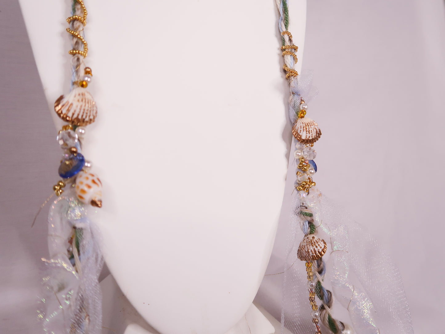 Sea Foam Trinket Scarf (Gold)