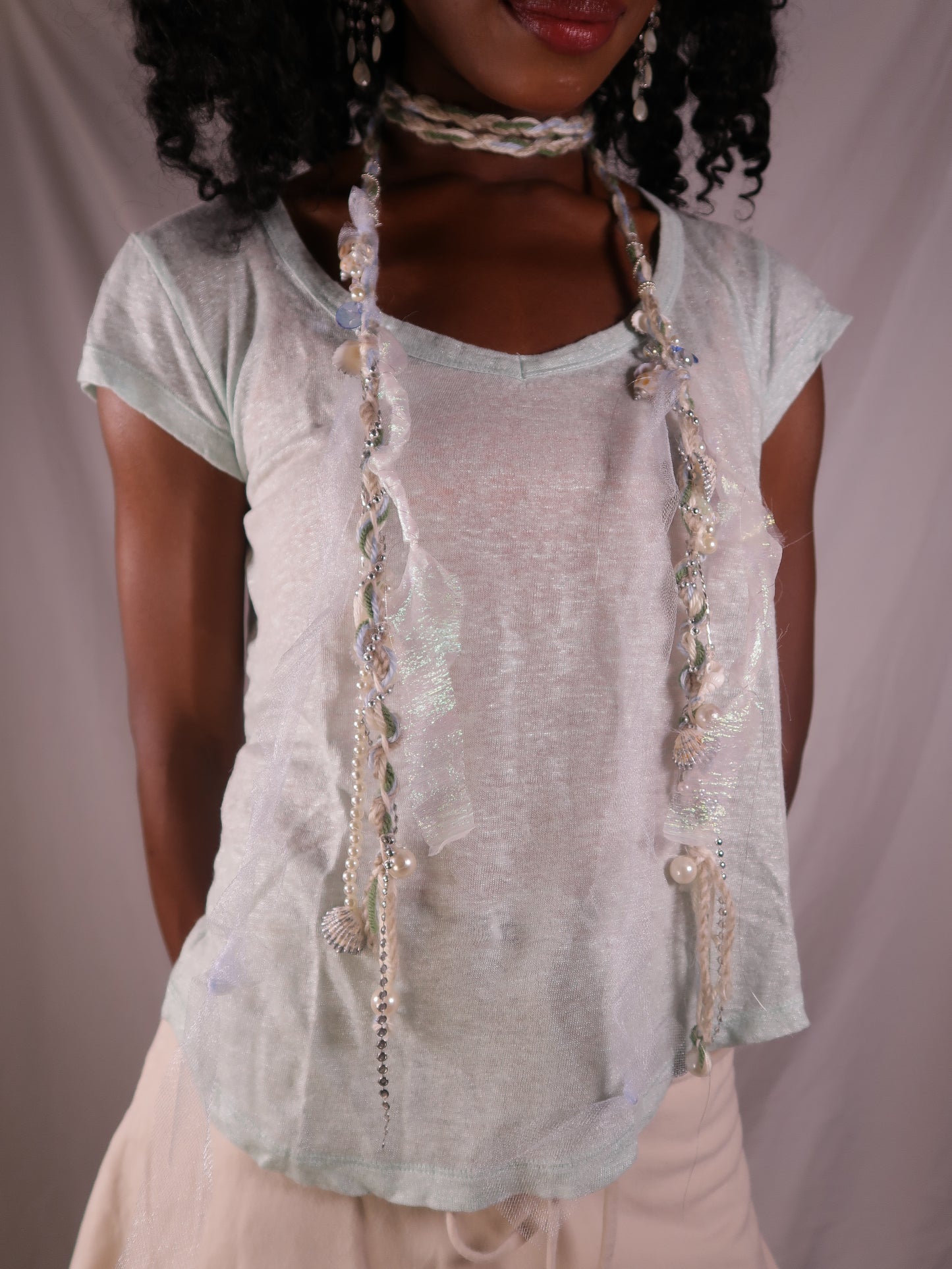 Sea Foam Trinket Scarf (Silver)
