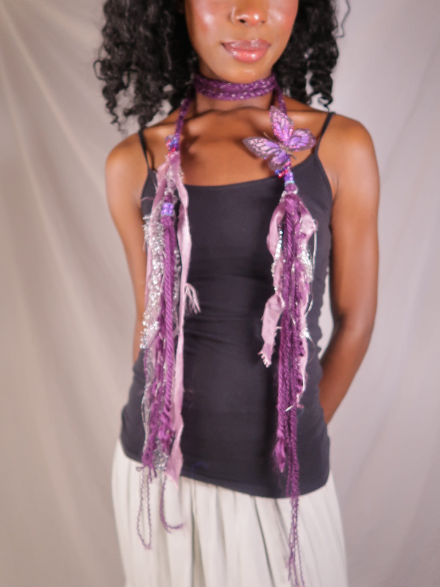 Purple Mariposa Trinket Scarf
