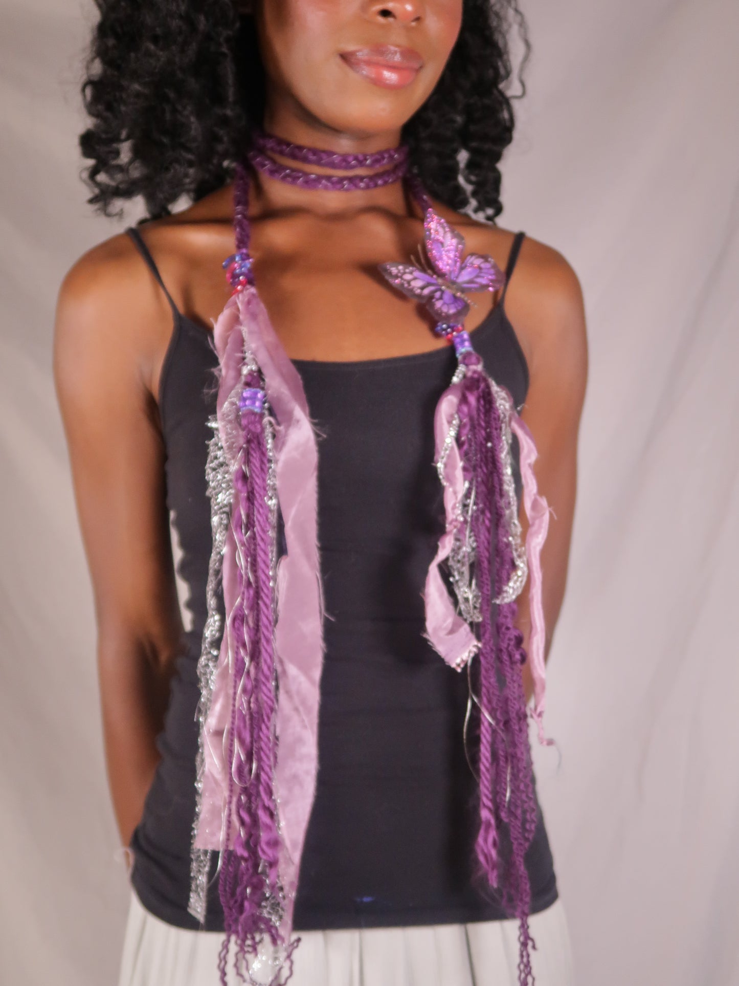 Purple Mariposa Trinket Scarf